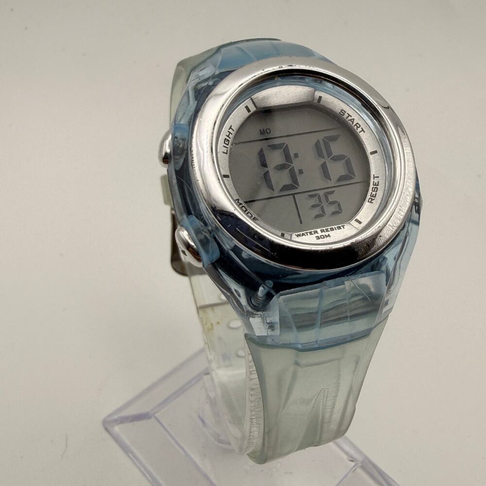 FMD Ice-Blue Digital Sports Watch - Unisex, Model FMDOTT044 - New Battery!